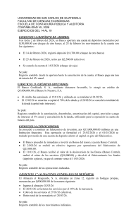 Ejercicios de Contabilidad VII - Universidad de San Carlos