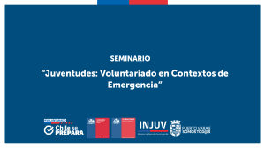 Seminario Juventudes: Voluntariado en Emergencias