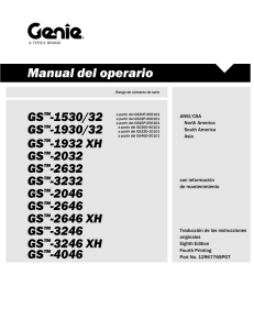 Manual de operario Genie GS&trade; - Seguridad y operaci&oacute;n