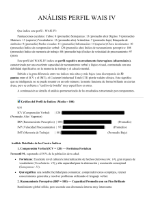 An&aacute;lisis Perfil WAIS IV: Resultados e Interpretaci&oacute;n