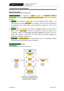 Arquitectura de Computadores: Sistema Inform&aacute;tico y Componentes