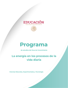 Programa de Estudios: Energ&iacute;a en Procesos de Vida Diaria - Ciencias Naturales