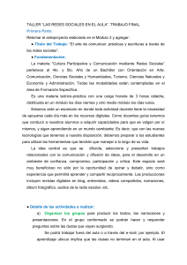 Taller de redes sociales en el aula: gu&iacute;a del proyecto final