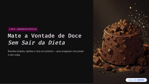 E-book de Sobremesas Proteicas: Doces Saud&aacute;veis para Dieta