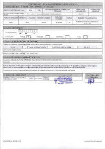 Certificado de Evaluaci&oacute;n M&eacute;dica Ocupacional