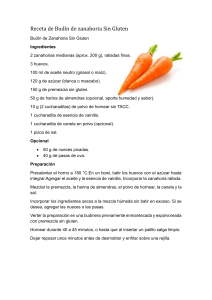 Receta de Bud&iacute;n de Zanahoria Sin Gluten