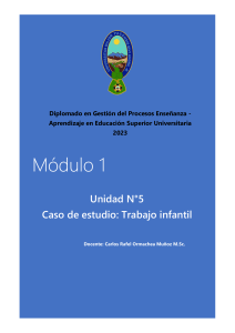 Estudio de caso: Trabajo infantil - Diplomado 2023