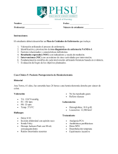 Plan de Cuidados de Enfermer&iacute;a: Caso Cl&iacute;nico Postoperatorio