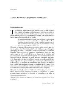 Sarlo, el saber del cuerpo