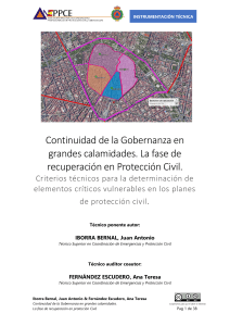 Continuidad de la Gobernanza en Desastres: Fase de Recuperaci&oacute;n en Protecci&oacute;n Civil