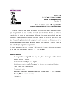 Tarea universitaria: Ensayo sobre El Pr&iacute;ncipe de Maquiavelo