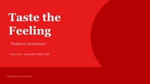 Estudio de caso Coca-Cola Taste the Feeling 2016
