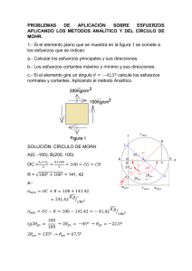 Problemas de Esfuerzos con M&eacute;todos Anal&iacute;tico y Mohr