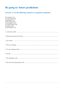 Be Going To: Future Predictions Exercise Sheet