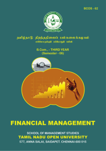 BCOS-62 Financial Management Course Material