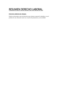 Resumen de Derecho Laboral: Principios Fundamentales