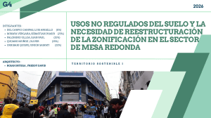 Reestructuraci&oacute;n de Zonificaci&oacute;n en Mesa Redonda