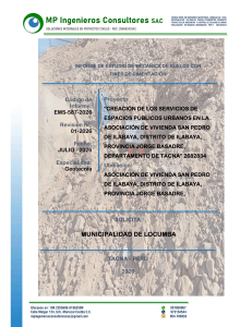 Informe de Mec&aacute;nica de Suelos para Cimentaci&oacute;n - Ilabaya, Tacna
