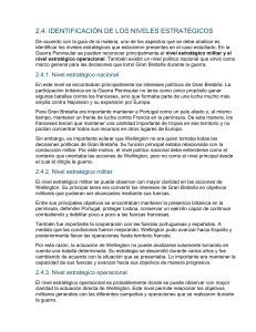 An&aacute;lisis de niveles estrat&eacute;gicos en la Guerra Peninsular