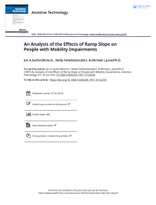 Effects of Ramp Slope on Mobility Impaired People