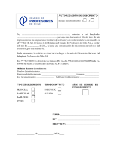 Autorizaci&oacute;n de Descuento - Colegio de Profesores Chile
