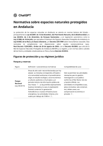 Normativa sobre espacios naturales protegidos en Andaluc&iacute;a