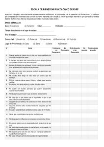 Escala de Bienestar Psicol&oacute;gico Ryff - Cuestionario de 39 &iacute;tems