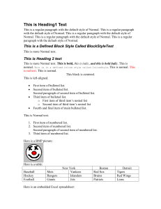 Document Formatting Test Example