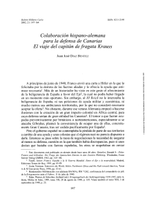 Colaboraci&oacute;n germano-espa&ntilde;ola para la defensa de Canarias: Viaje del capit&aacute;n Krauss (1940)