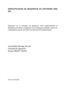 Especificaci&oacute;n de Requisitos de Software IEEE 830: App M&oacute;vil con RA para Correcci&oacute;n de Ejercicios