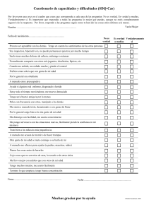 Cuestionario SDQ-Cas: Evaluaci&oacute;n infantil