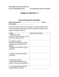 Plan de Preparaci&oacute;n del Galp&oacute;n para Gallinas Ponedoras - UVG