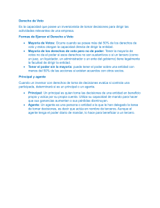 Derecho de Voto: Formas de Ejercicio y Control Corporativo