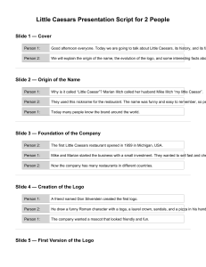 Little Caesars Presentation Script: History & Logo Evolution