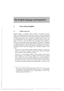 Facts About English: Global Use, Varieties, and Linguistics