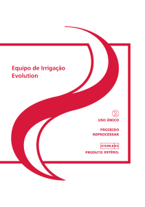 Manual do Usu&aacute;rio Equipo de Irriga&ccedil;&atilde;o Evolution
