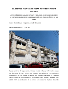 El edificio de la c&aacute;rcel de San Diego es de Joseph Martens