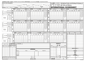 FIVB International Volleyball Scoresheet Instructions