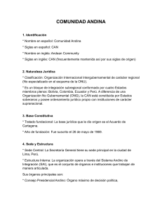 Comunidad Andina: Resumen y Estructura