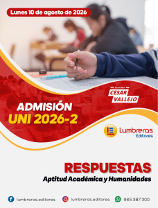 Respuestas Admisi&oacute;n UNI 2026-2 Aptitud Acad&eacute;mica y Humanidades