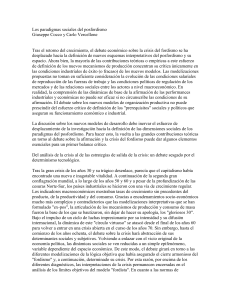 Los paradigmas sociales del posfordismo: an&aacute;lisis te&oacute;rico