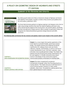 AASHTO Green Book 7th Edition Key Revisions Summary