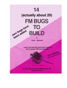 14 FM Bugs to Build: Learn Micro-Power FM Transmission