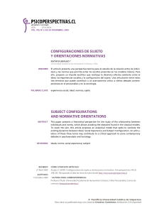 Configuraciones de sujeto y orientaciones normativas