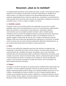 Resumen: &iquest;Qu&eacute; es la realidad? Perspectivas para entenderla