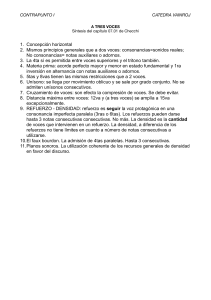 Contrapunto I a Tres Voces: S&iacute;ntesis de Checchi