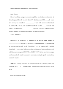 Modelo de contrato de donaci&oacute;n de bienes inmuebles