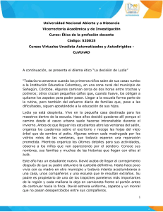 Dilema &eacute;tico: Decisi&oacute;n del docente en la escuela
