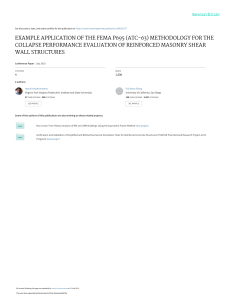 Example Application of FEMA P695 Methodology for Reinforced Masonry Shear Wall Collapse Evaluation