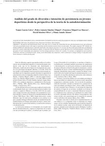 An&aacute;lisis de diversi&oacute;n e intenci&oacute;n de persistencia en j&oacute;venes deportistas: Teor&iacute;a de autodeterminaci&oacute;n